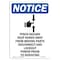 Signmission OSHA Notice Sign, 24" Height, Aluminum, Pinch Hazard Keep Sign With Symbol, Portrait OS-NS-A-1824-V-17280 - alternate 1